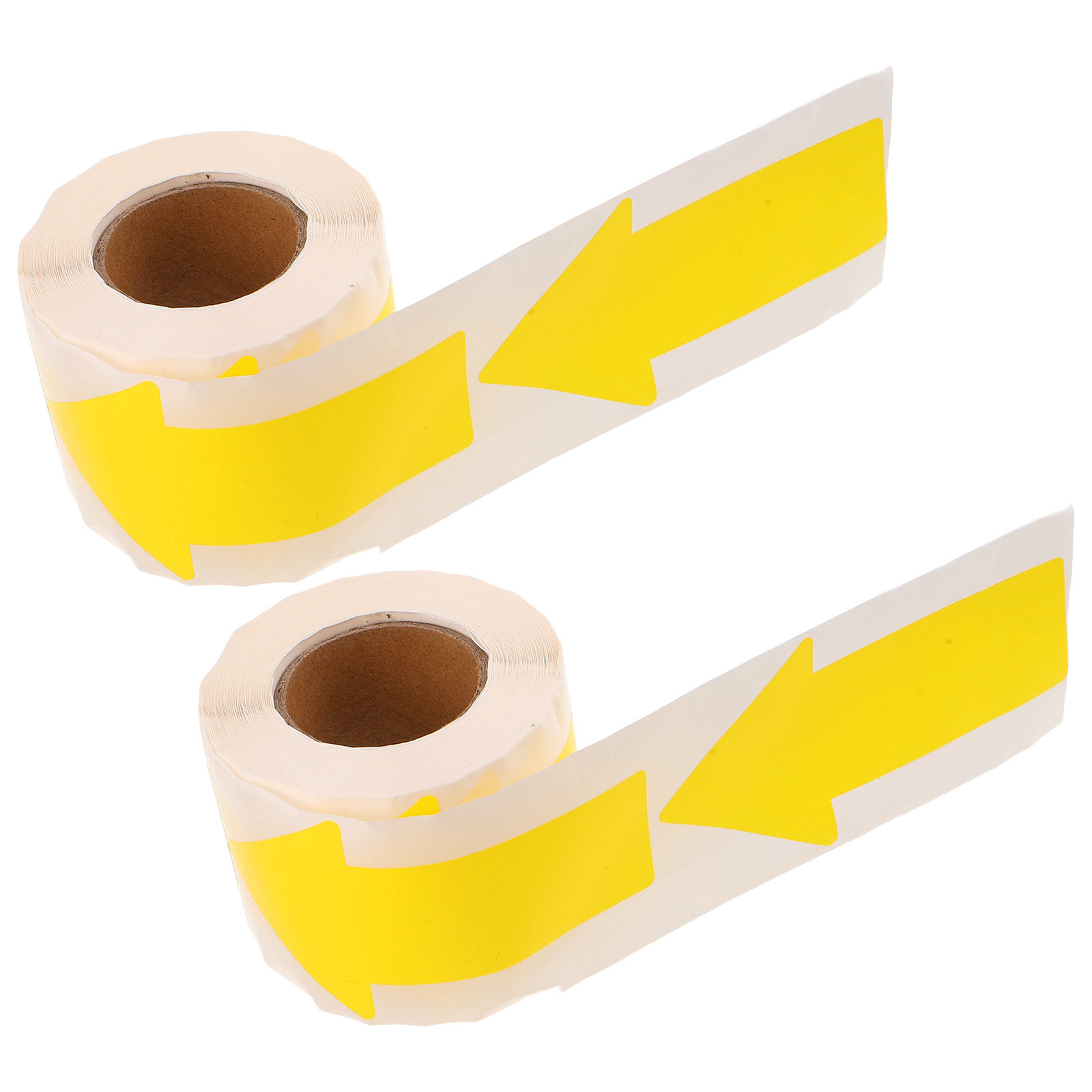 Sticker Label Roll - สติกเกอร์ติดท่ออุตสาหกรรม 2 ม้วน พร้อมลูกศร สีเหลือง แบบมีกาวในตัว