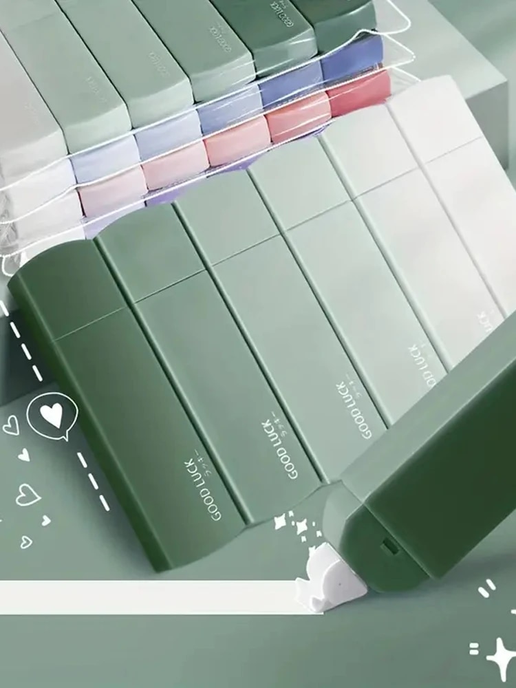 Correction Tape Roller - 1 แพ็ค 6 เทปแก้ไขGradients MacaronสีแบบพกพาMute Trackless