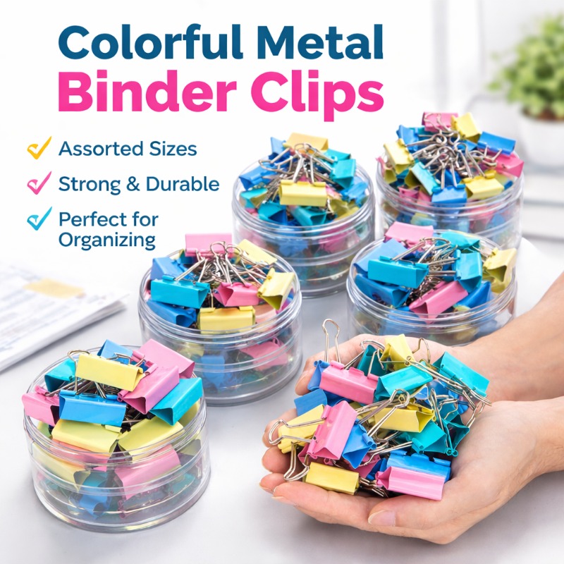 40 ชิ้น/ชุด คลิปหนีบกระดาษโลหะ - Binder Clip Assorted บทวิจารณ์และราคา