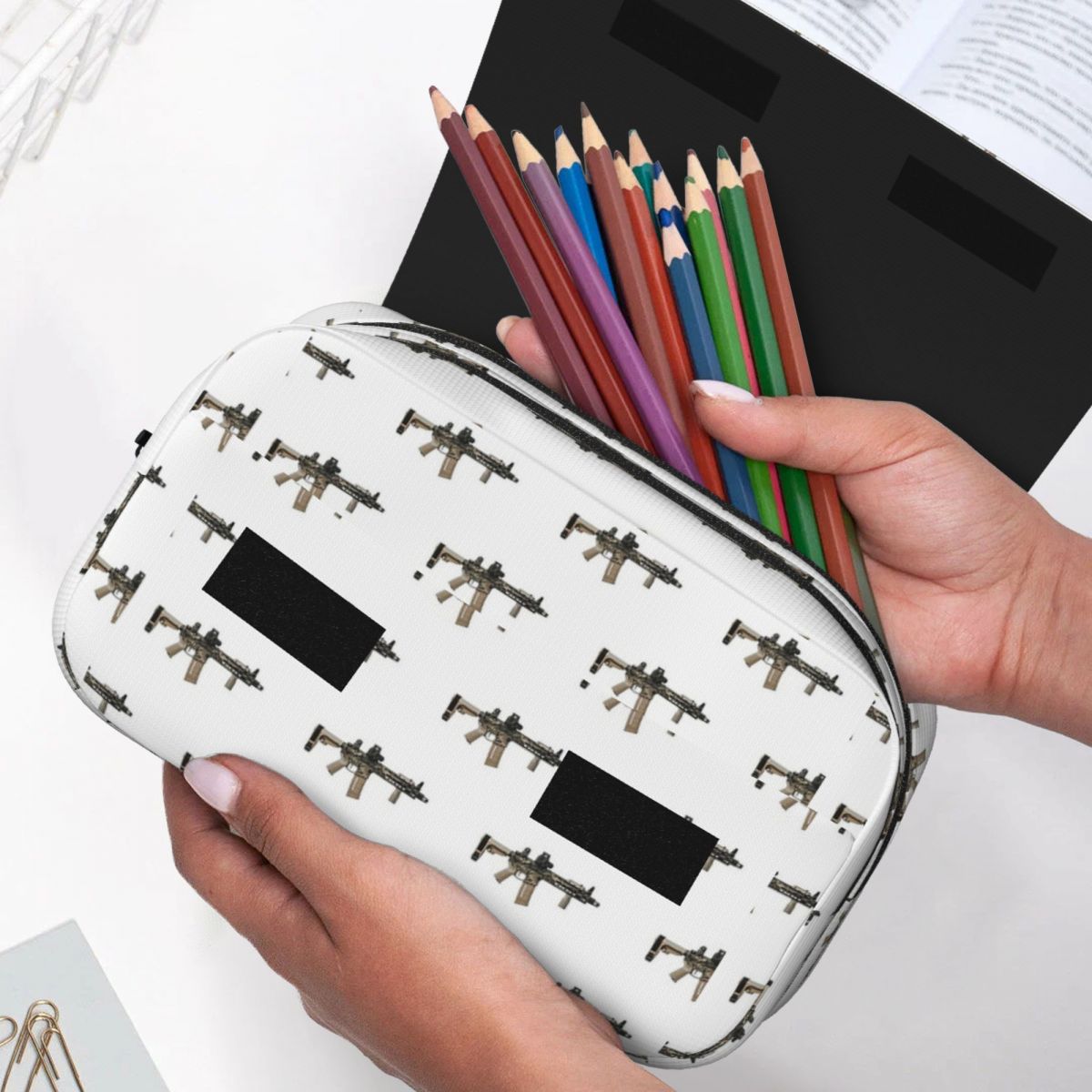 กระเป๋าดินสอ AR-15 ลายพรางสีแท - Tan Stationery & Office Supply บทวิจารณ์และราคา