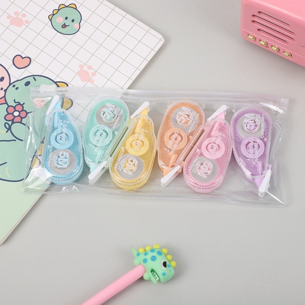 6 ชิ้น/เซ็ตถุง Macaron Correct - Correction Tape Roller บทวิจารณ์และราคา