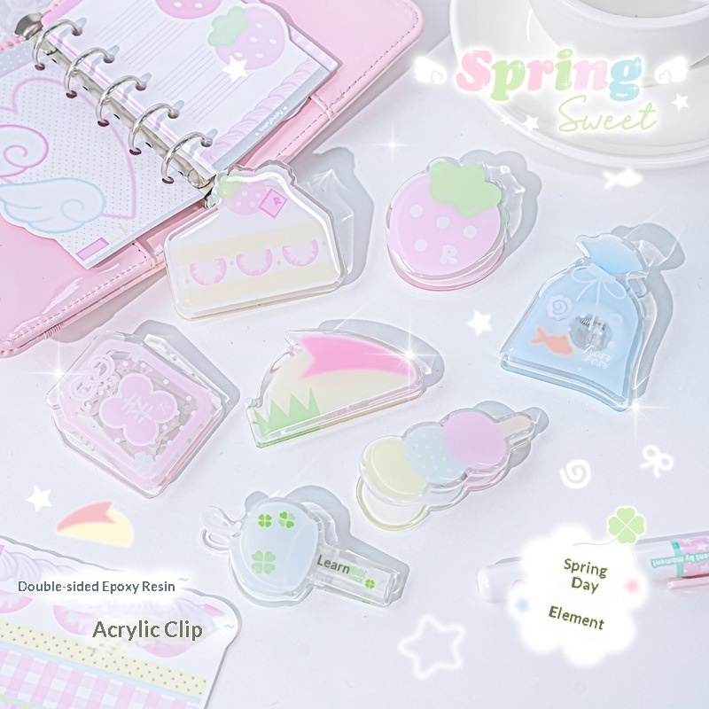 คลิปหนีบกระดาษอะคริลิคใส RosyP - Binder Clip Assorted บทวิจารณ์และราคา