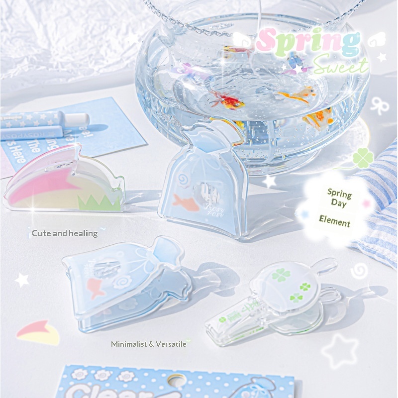 คลิปหนีบกระดาษอะคริลิคใส RosyP - Binder Clip Assorted บทวิจารณ์และราคา