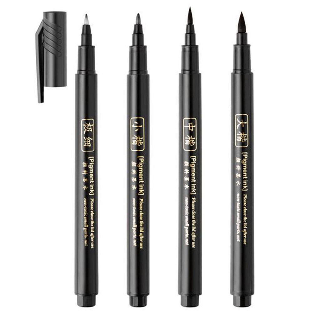 4 PC แปรงปากกาปากกาจีนการเรียน - Stationery Supplier บทวิจารณ์และราคา