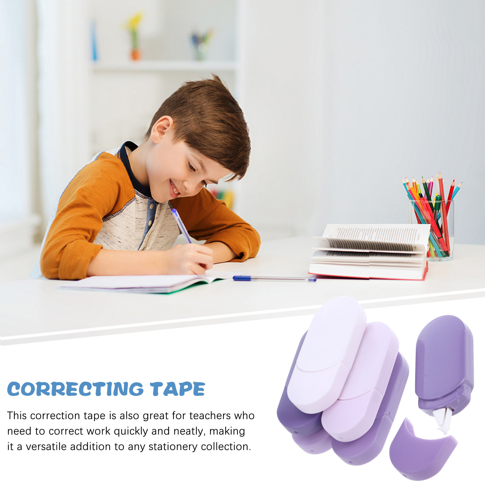 เทปลบคำผิด 6 ชิ้น สีขาว อุปกรณ - Correction Tape Roller บทวิจารณ์และราคา