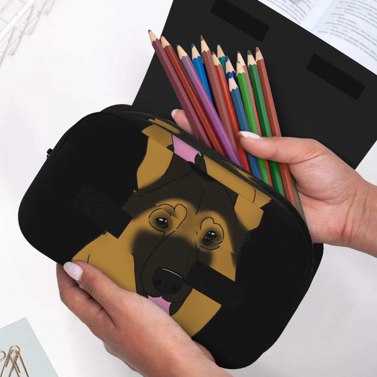 กระเป๋าใส่ดินสอลายสุนัขเยอรมัน - Tan Stationery & Office Supply บทวิจารณ์และราคา